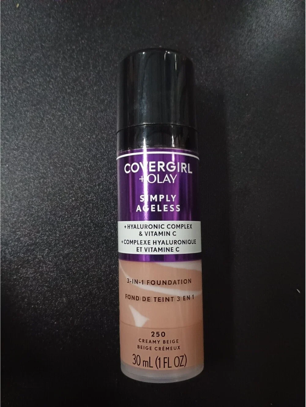 2 Pack Covergirl +Olay Simply Ageless 3-in-1 Foundation - 250 Creamy Beige 1 oz